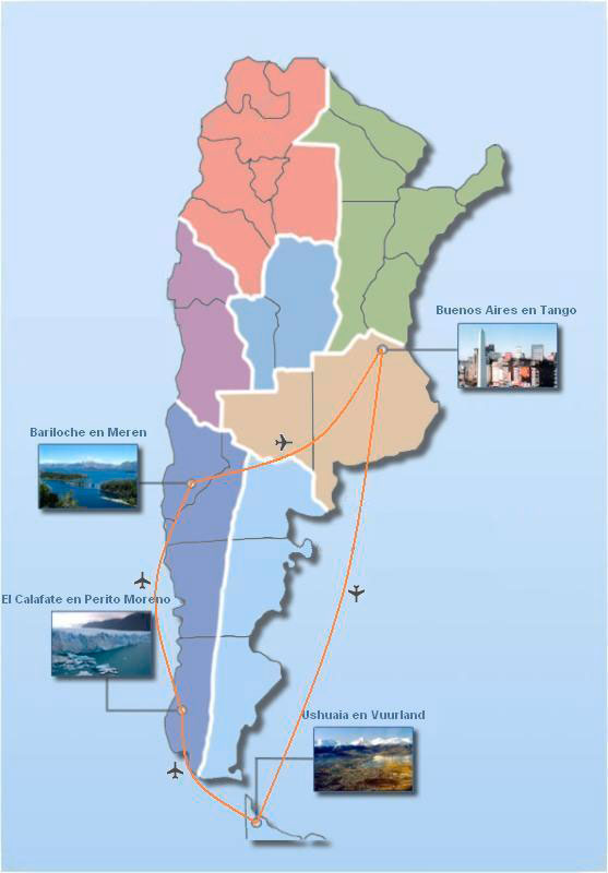 Routekaart Rondreis Patagonië op zijn best